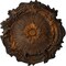 Ekena Millwork Plymouth Ceiling Medallion (Fits Canopies up to 1 5/8"), Hand-Painted Rust, 16 3/4"OD x 1 3/8"P CM16PLRUS - alternate 1